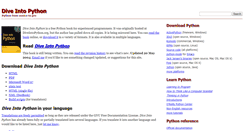 Desktop Screenshot of diveintopython.net