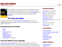 Tablet Screenshot of diveintopython.net