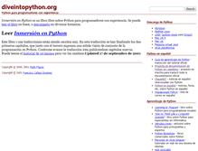 Tablet Screenshot of es.diveintopython.net